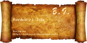 Benkóczi Ida névjegykártya