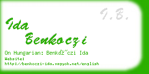 ida benkoczi business card
